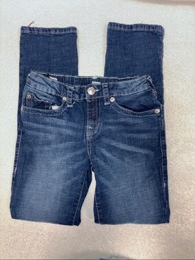 True Religion geno adjustable waist straight Blue Denim Jeans girls 12